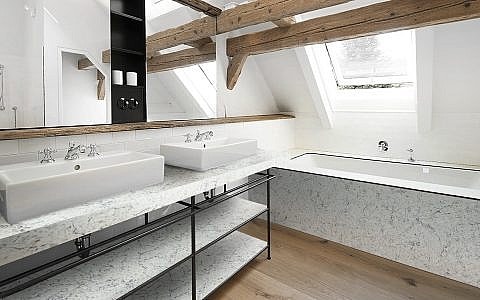 Ванная комната из Bianco Romano